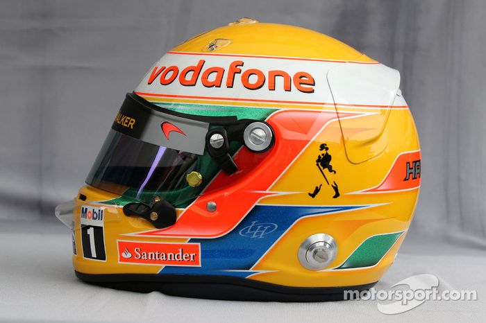 Casco de Lewis Hamilton, McLaren Mercedes
