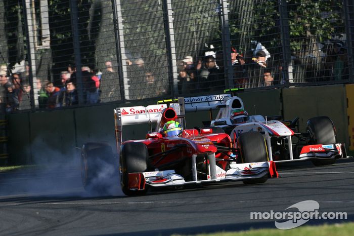 Felipe Massa, Scuderia Ferrari y Sergio Perez, Sauber F1 Team