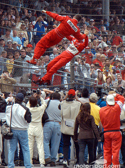 Gil de Ferran and Helio Castroneves: two Spidermen for the price of one