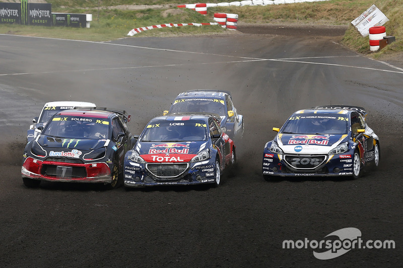 Sébastien Loeb, Team Peugeot Hansen, Mattias Ekström, EKS RX Audi S1, Petter Solberg, PSRX Citroën DS3 RX