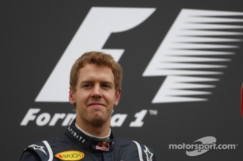 Podium: second place Sebastian Vettel, Red Bull Racing