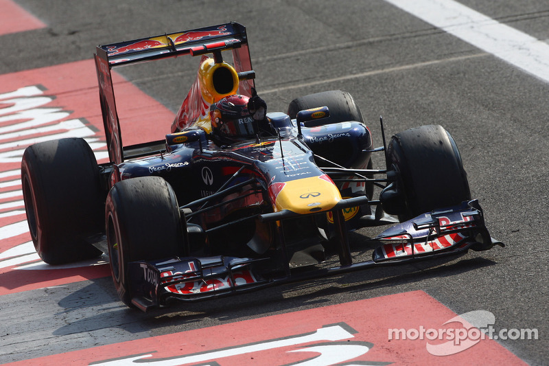 Ganador de la carrera Sebastian Vettel, Red Bull Racing