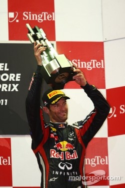 Podium: third place Mark Webber, Red Bull Racing