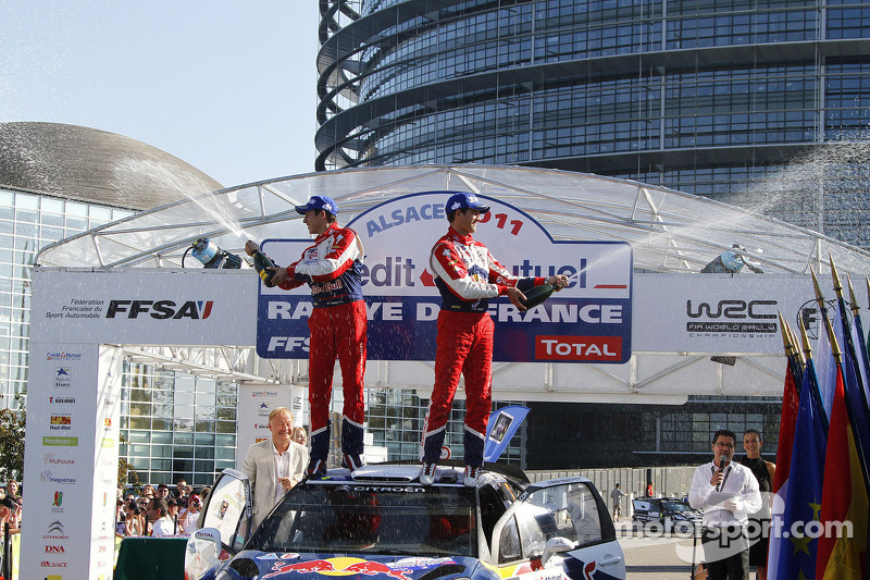 Podium: Sébastien Ogier and Julien Ingrassia, Citroën DS3 WRC, Citroën Total World Rally Team