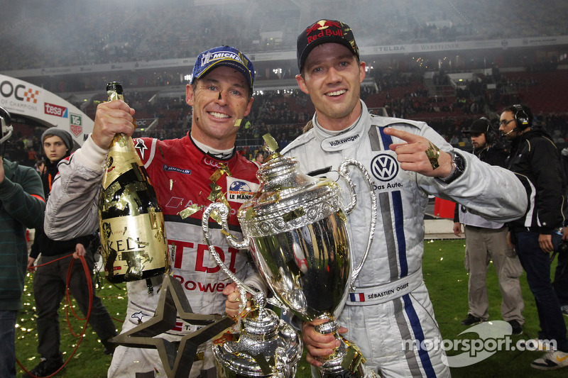 Winnaar Sébastien Ogier en Tom Kristensen