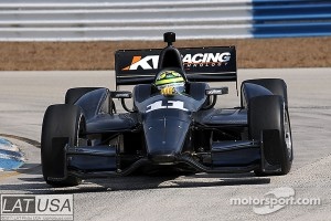 Tony Kanaan's KV Racing indy car that Rubens Barrichello will test