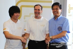 Ma Qing Hua, Hispania Racing F1 Team, Test Driver, with Luis Perez-Sala, HRT Formula One Team, Team Prinicpal