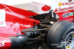 Ferrari exhaust and rear suspension detail