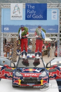 Podium: winners Sébastien Loeb and Daniel Elena, Citroën DS3 WRC, Citroën Total World Rally Team