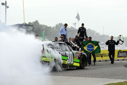 Race winner Nelson Piquet Jr. celebrates