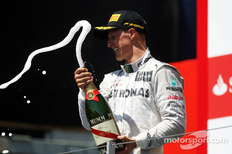Michael Schumacher auf dem Podium