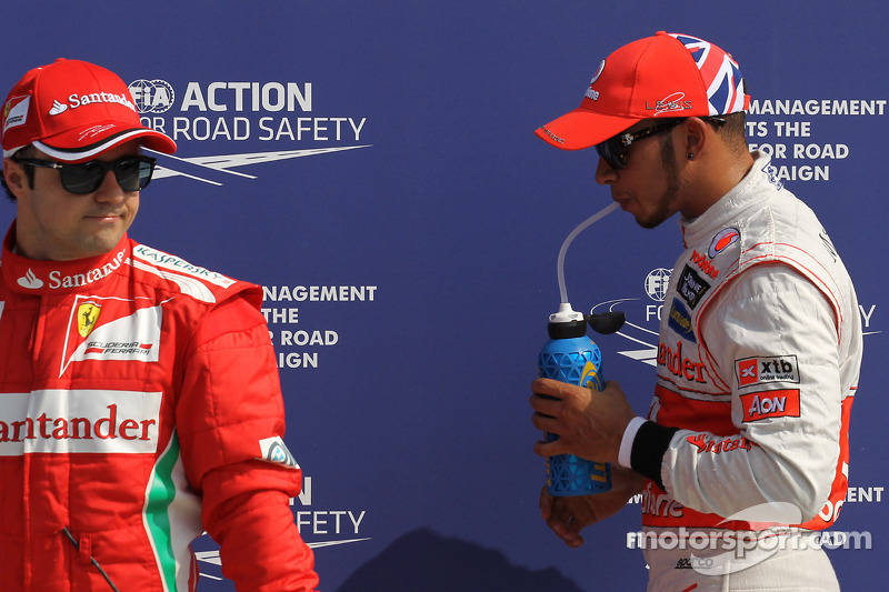 Pole for Lewis Hamilton, McLaren Mercedes, 3rd Felipe Massa, Scuderia Ferrari