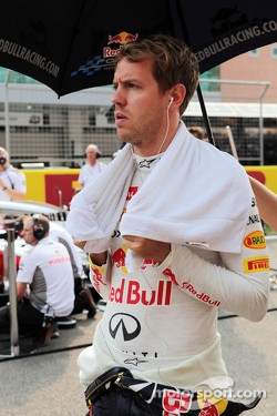 Sebastian Vettel, Red Bull Racing on the grid