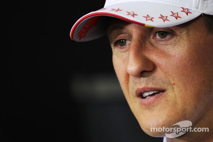 Michael Schumacher, Mercedes AMG F1 en la conferencia de prensa de la FIA