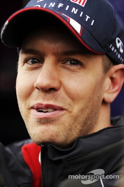 Sebastian Vettel, Red Bull Racing with the media