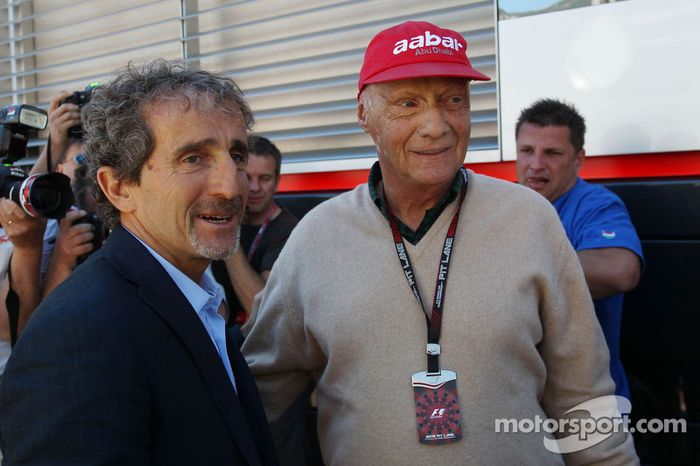 Alain Prost, con Niki Lauda, Mercedes no - Presidente Ejecutivo