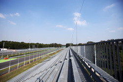 The grandstand approaching the Parabolica