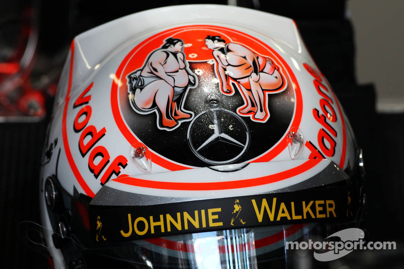 The helmet of Jenson Button, McLaren at Japanese GP