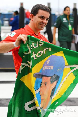 Um ventilador de Ayrton Senna