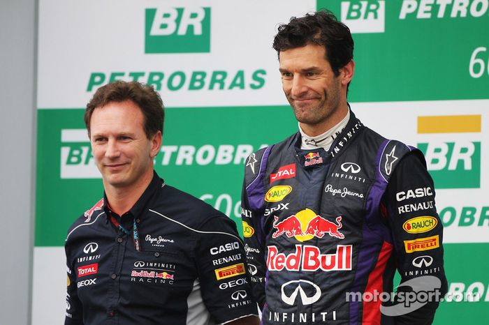 Christian Horner, Red Bull Racing Team Principal y Mark Webber, Red Bull