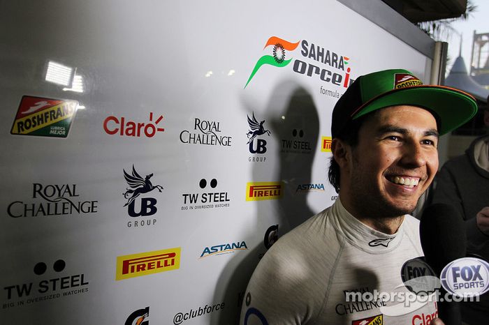 Sergio Pérez, Sahara Force India F1 con los medios