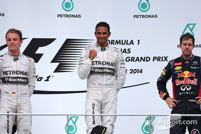 Podium: Sieger Lewis Hamilton, Mercedes AMG F1 Team; 2. Nico Rosberg, Mercedes AMG F1 Team; 3. Sebas