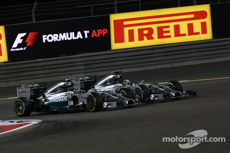 Nico Rosberg, Mercedes AMG F1 W05 and Lewis Hamilton, Mercedes AMG F1 W05