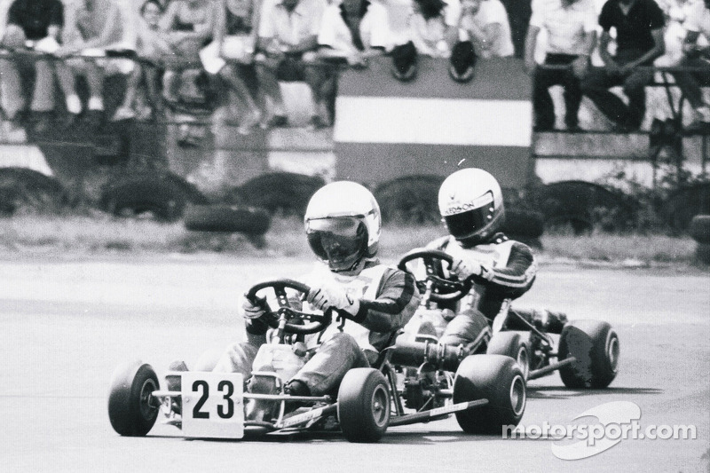 Terry Fullerton devant Ayrton Senna à Lido de Jesolo