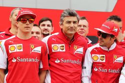(I a D): Kimi Raikkonen, Ferrari, Marco Mattiacci, Ferrari, Fernando Alonso, Ferrari recuerdan el GP