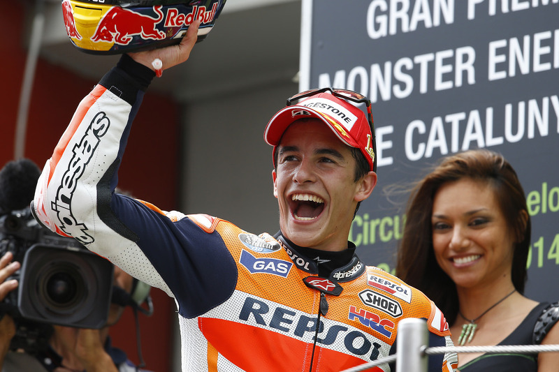 Il vincitore della gara Marc Marquez, pilota del Repsol Honda Team HRC