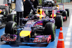 Sebastian Vettel, Red Bull Racing RB10 in parc ferme