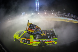 NASCAR Camping World Truck Series 2014 champion Matt Crafton celebrates