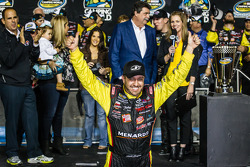 Championship victory lane: NASCAR Camping World Truck Series 2014 champion Matt Crafton celebrates