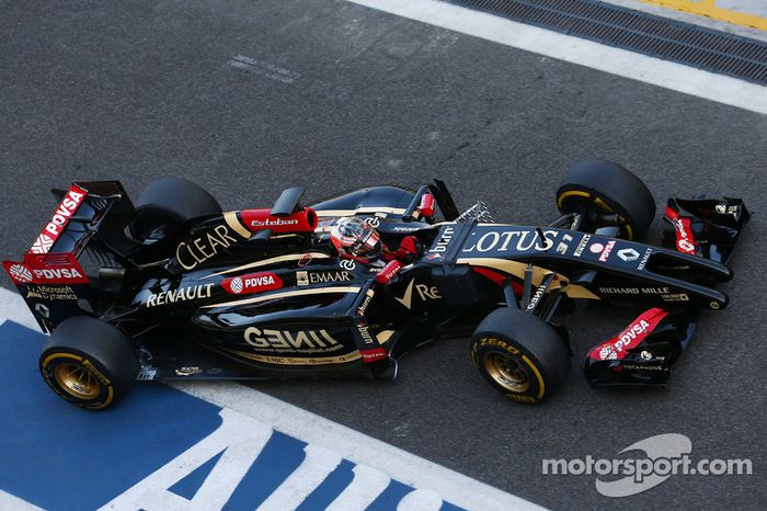 Esteban Ocon debuta como probador en la PL1 del GP de Abu Dhabi 2014, Lotus F1 E22