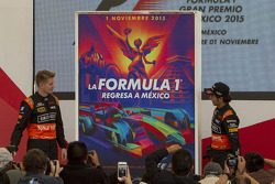 El poster oficial del Gran Premio de México con Nico Hulkenberg y Sergio Pérez