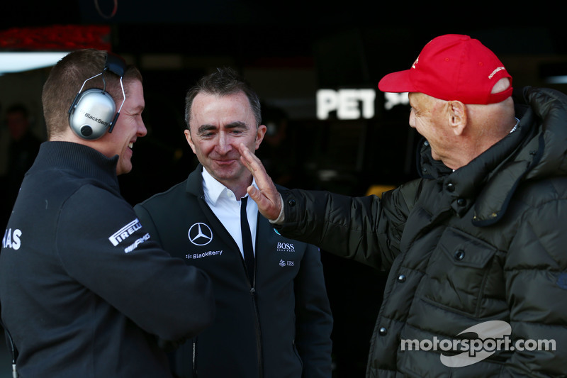 Paddy Lowe, Director Ejecutivo de Mercedes AMG F1 y Niki Lauda, Mercedes no - Presidente Ejecutivo