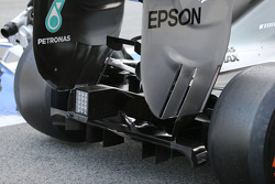 Detalle del difusor trasero del Mercedes AMG F1 W06