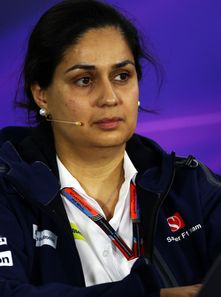 Monisha Kaltenborn, Team Principal Sauber lors de la conférence de presse de la FIA