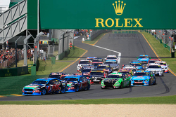 Départ : Mark Winterbottom, Prodrive Racing Australia Ford