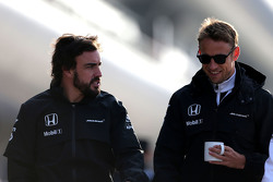 Fernando Alonso, McLaren Honda, y Jenson Button, McLaren Honda