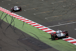 #7 Audi Sport Team Joest R18 e-tron quattro : Marcel Fassler, Andre Lotterer, Benoit Tréluyer et la #8 Audi Sport Team Joest R18 e-tron quattro : Lucas di Grassi, Loic Duval, Oliver Jarvis