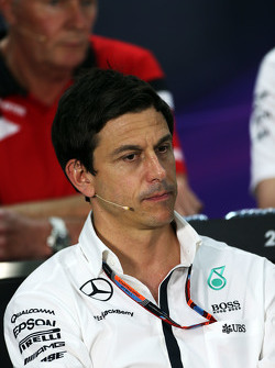 Toto Wolff, directeur exécutif de Mercedes AMG F1 lors de la conférence de presse de la FIA