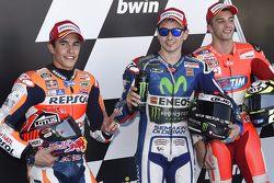 Marc Marquez, Jorge Lorenzo, et Andrea Iannone
