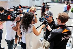 Sergio Pérez, Sahara Force India F1 con los medios