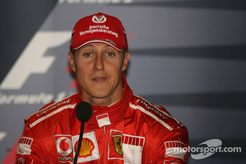 Прес-конференція FIA: переможець гонки Міхаель Шумахер