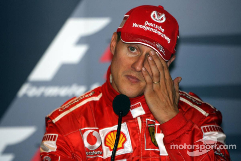 Прес-конференція FIA: переможець гонки Міхаель Шумахер