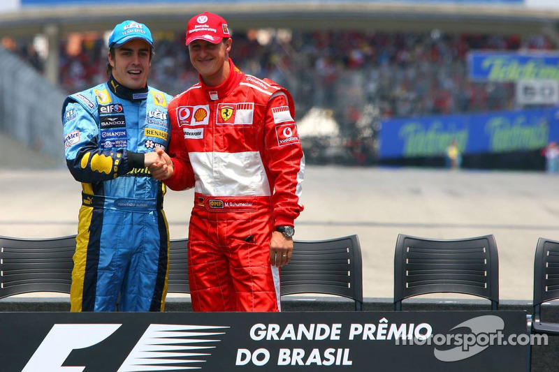 Fernando Alonso and Michael Schumacher