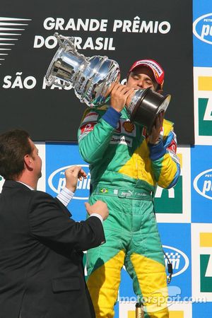 Podium: race winner Felipe Massa
