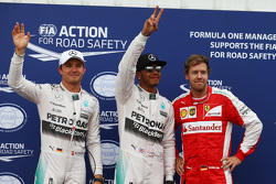 Pole para Lewis Hamilton, de Mercedes AMG F1, segundo Nico Rosberg, de Mercedes AMG F1 W06 y tercero