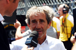 Alain Prost sulla griglia di partenza